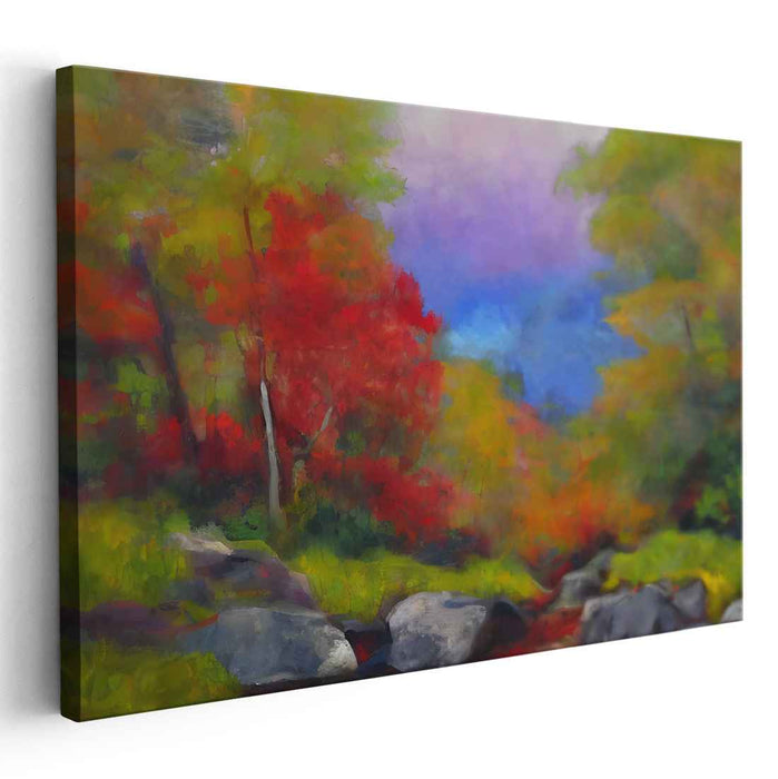 Enchanted Eden Escapade: Lush Landscape Canvas Art