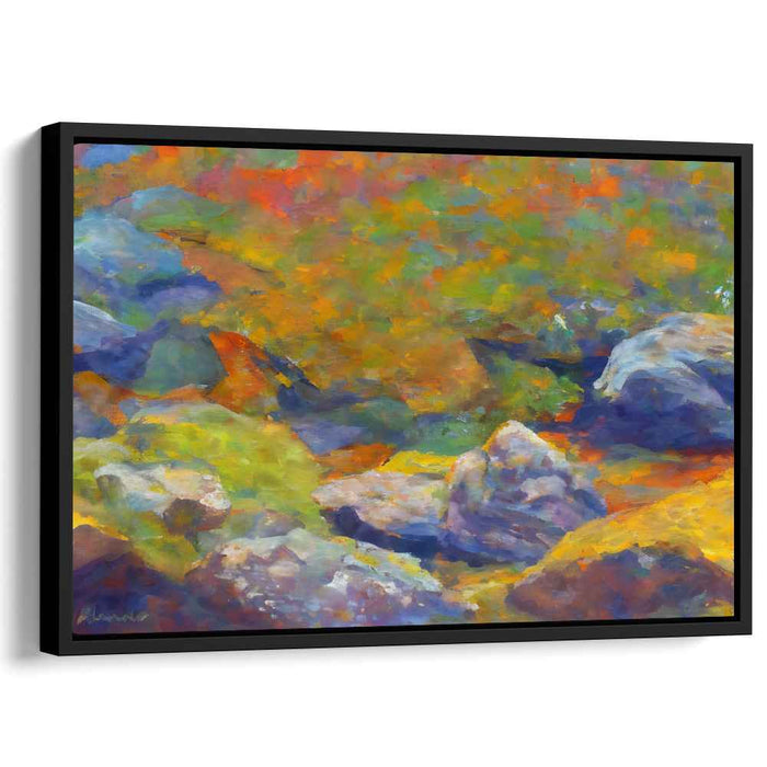 Verdant Brushstrokes Dance: A Lush Impressionist Landscape Canvas Art