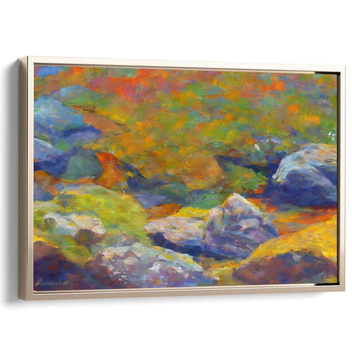 Verdant Brushstrokes Dance: A Lush Impressionist Landscape Canvas Art
