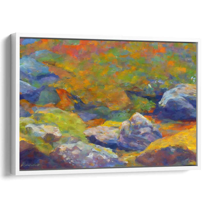 Verdant Brushstrokes Dance: A Lush Impressionist Landscape Canvas Art