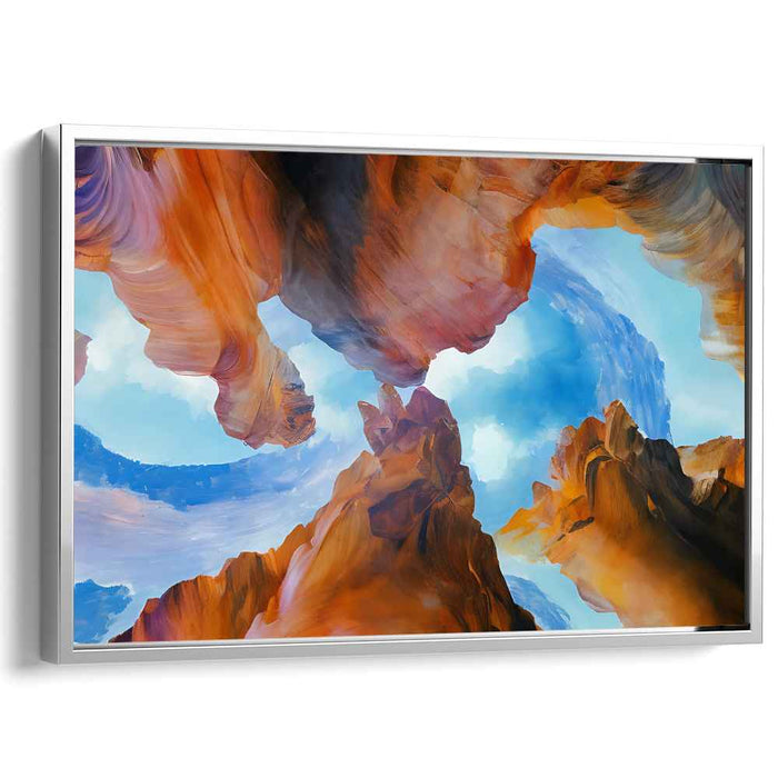 Whimsical Nature Symphony: Impressionist Sky and Earth Canvas Art Print