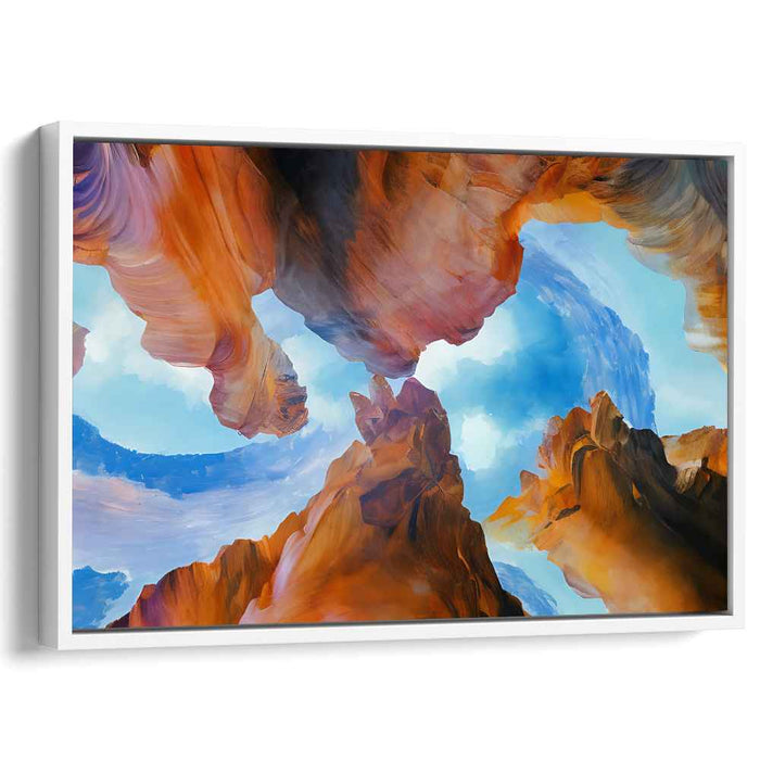 Whimsical Nature Symphony: Impressionist Sky and Earth Canvas Art Print