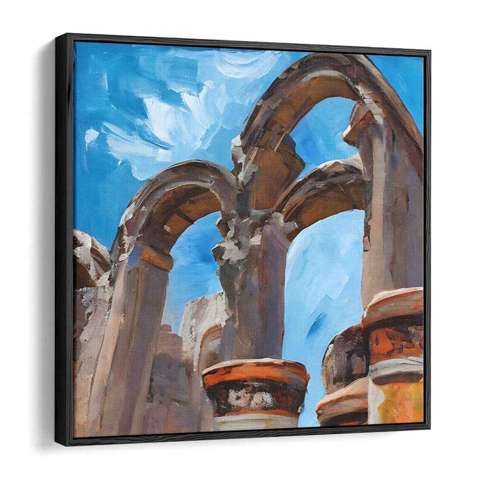 Architectural Revival: Classical Arches Under a Vibrant Sky