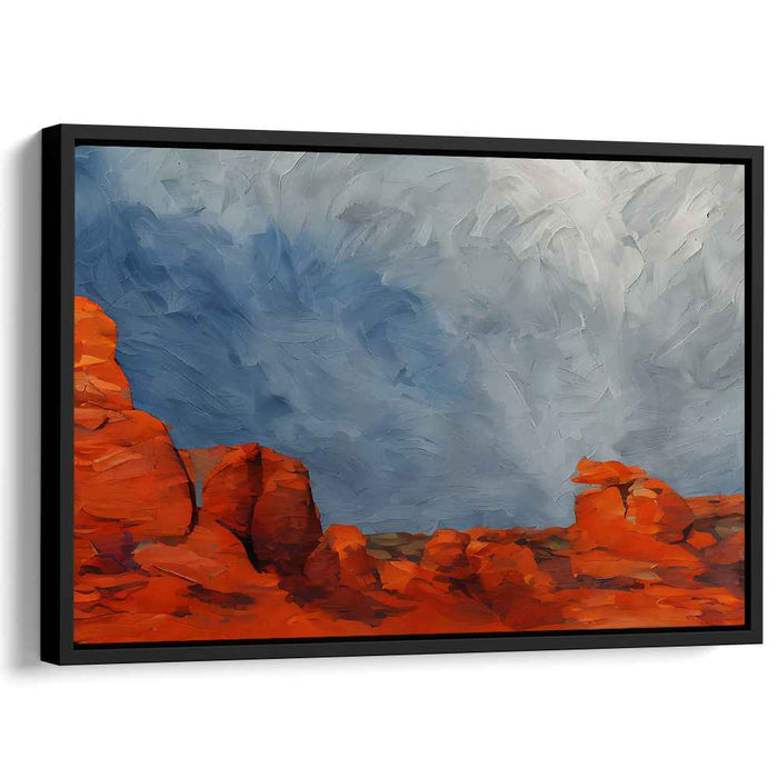 Stormy Desert: Dramatic Landscape Canvas Art Print