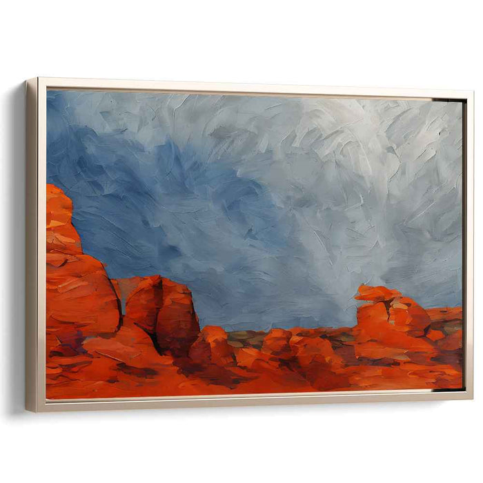 Stormy Desert: Dramatic Landscape Canvas Art Print