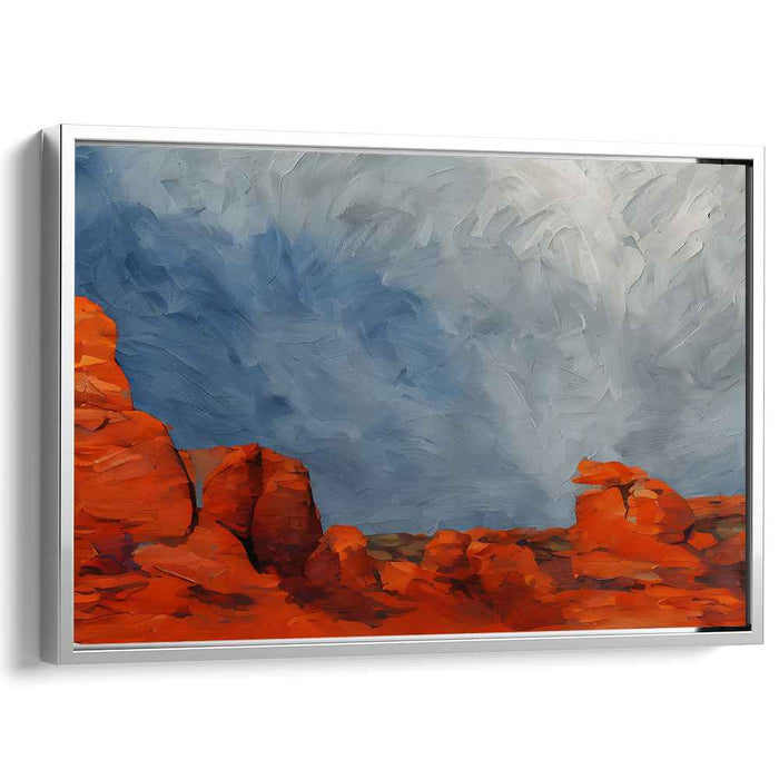 Stormy Desert: Dramatic Landscape Canvas Art Print