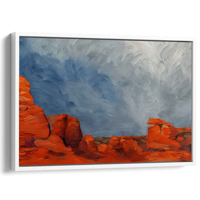 Stormy Desert: Dramatic Landscape Canvas Art Print