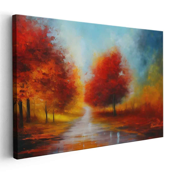 Fleeting Brushstrokes: Impressionist Landscape Canvas Art
