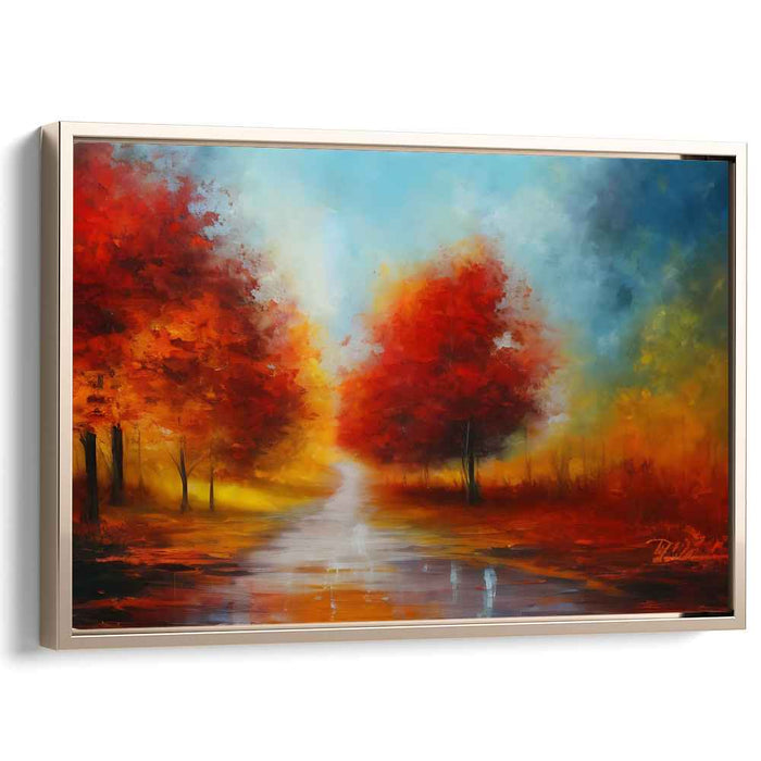 Fleeting Brushstrokes: Impressionist Landscape Canvas Art
