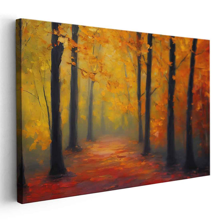 Enchanted Forest: Serene Forest Landscape Canvas Art Print