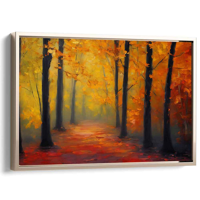Enchanted Forest: Serene Forest Landscape Canvas Art Print