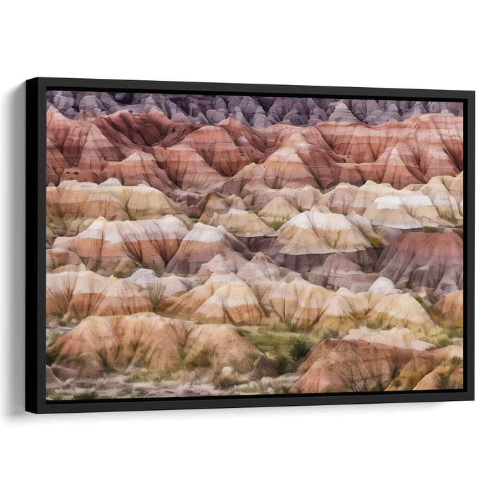 Slopes of Modernity: Contemporary Landscape Hills Canvas Art Print
