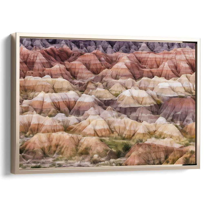 Slopes of Modernity: Contemporary Landscape Hills Canvas Art Print