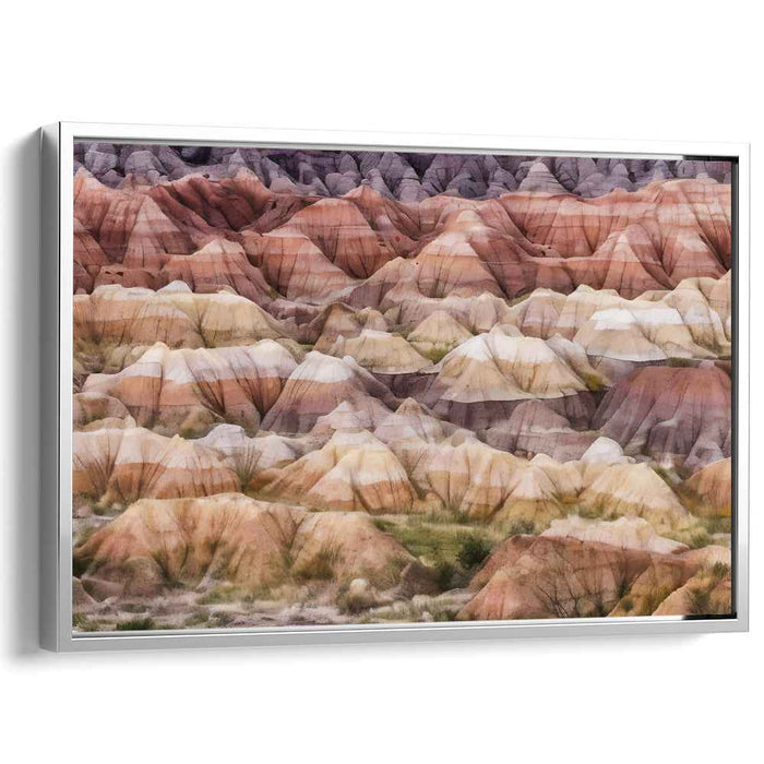 Slopes of Modernity: Contemporary Landscape Hills Canvas Art Print