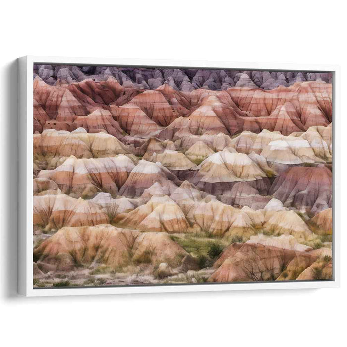 Slopes of Modernity: Contemporary Landscape Hills Canvas Art Print