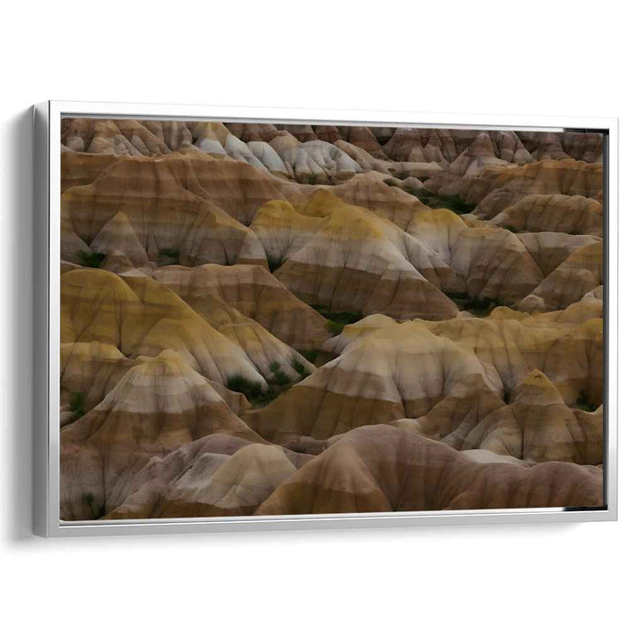 Earth's Timeless Beauty: Realistic Badlands Landscape Canvas Art Print