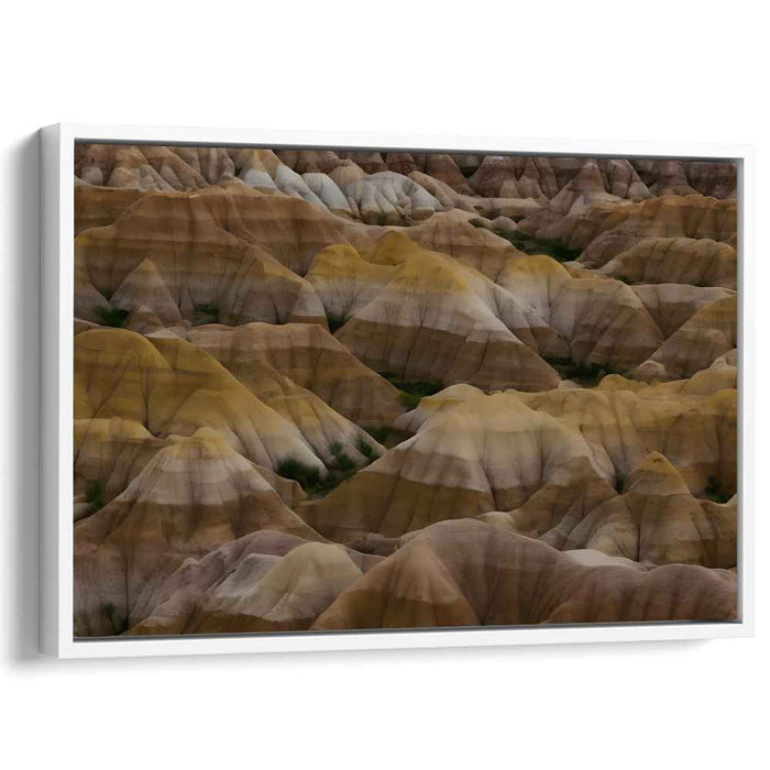 Earth's Timeless Beauty: Realistic Badlands Landscape Canvas Art Print