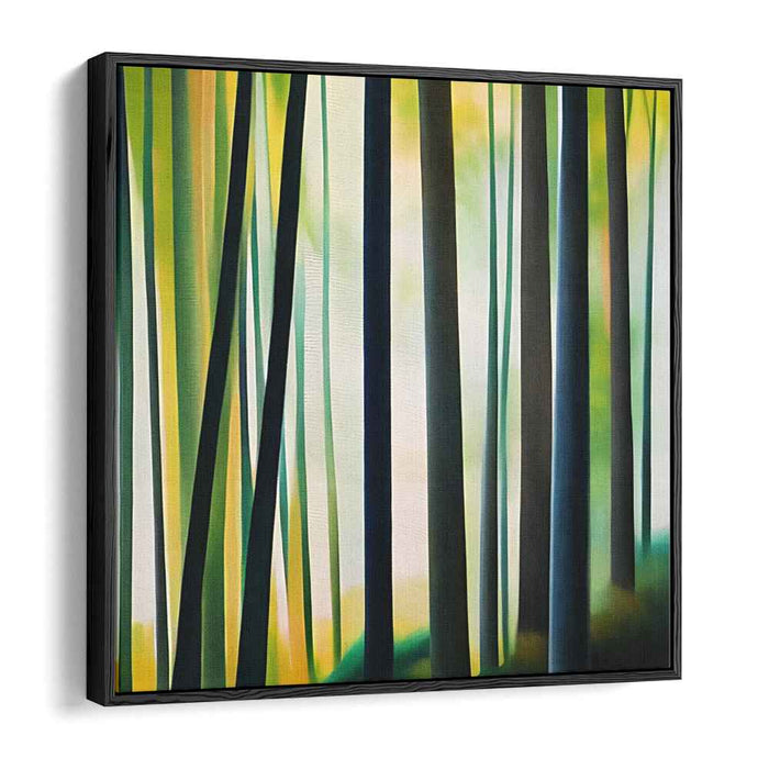 Vertigo Arbor Ascent: Serene Vertical Tree Canvas Art Print
