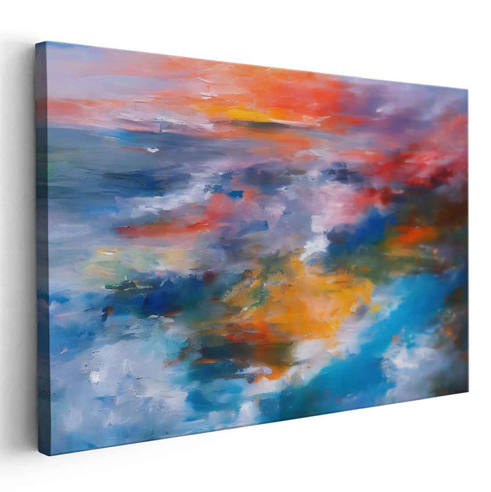 Infinite Tides: Abstract Seascape Canvas Art Print