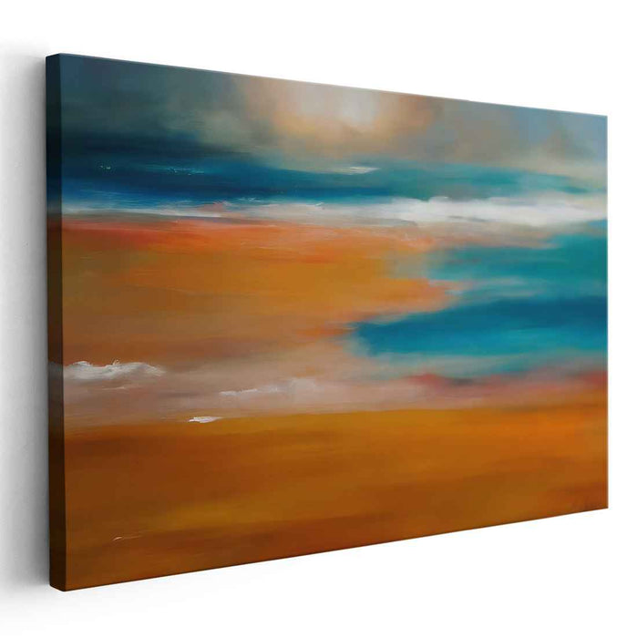 Seabreeze Illusion: Abstract Seascape Canvas Art Print