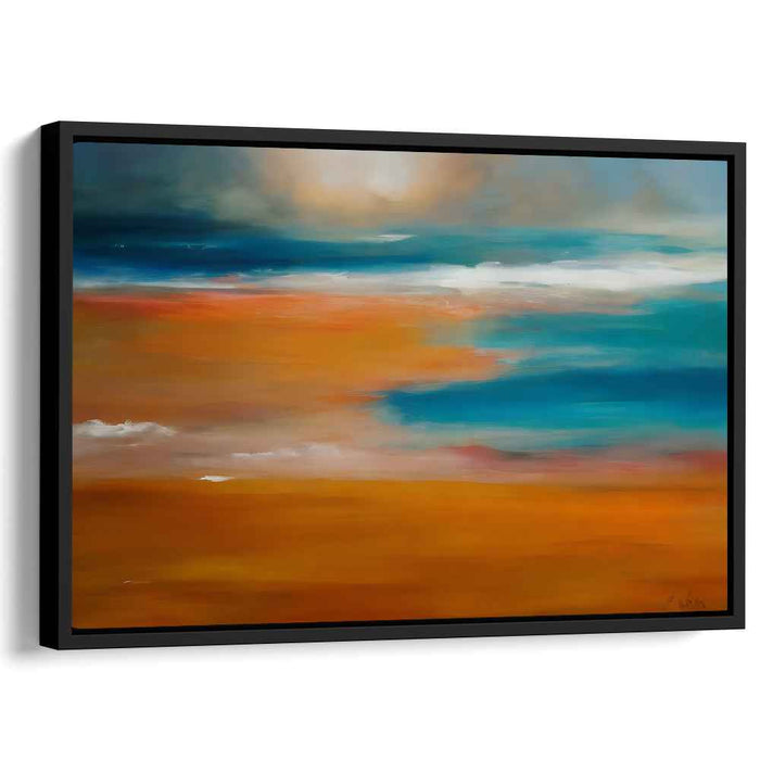 Seabreeze Illusion: Abstract Seascape Canvas Art Print