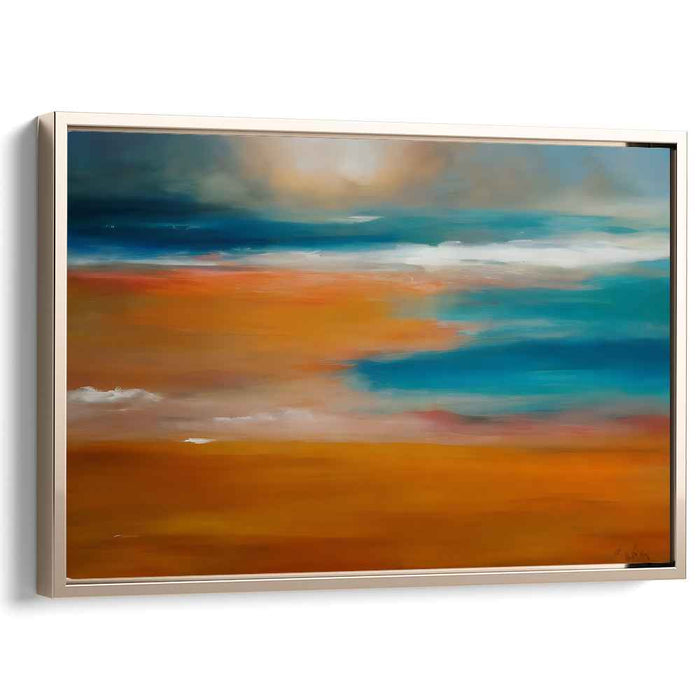 Seabreeze Illusion: Abstract Seascape Canvas Art Print