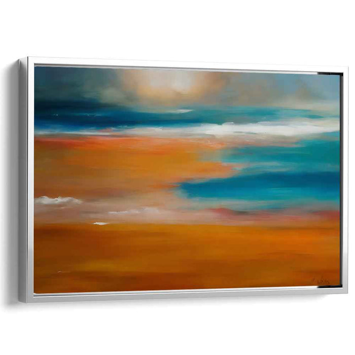 Seabreeze Illusion: Abstract Seascape Canvas Art Print