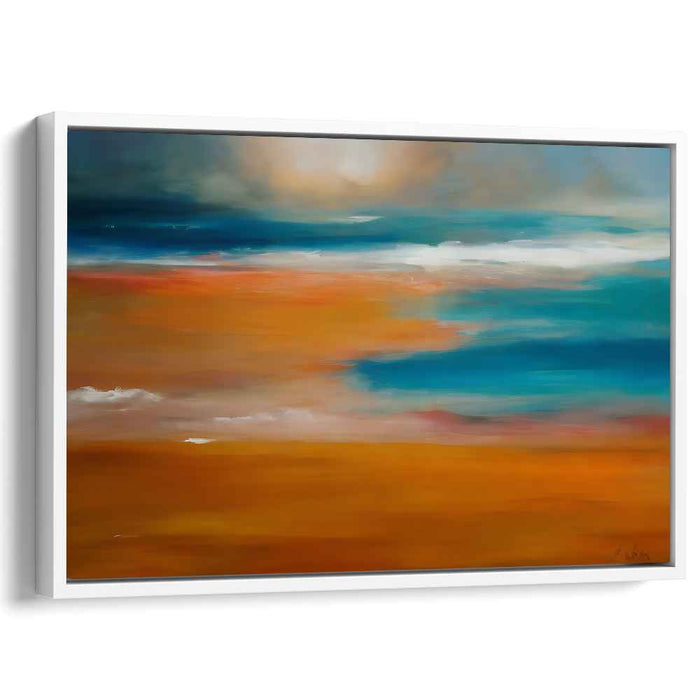 Seabreeze Illusion: Abstract Seascape Canvas Art Print