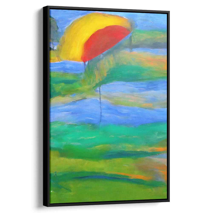 Oceanic Tumult: Abstract Expressionist Blue and Green Canvas Art Print