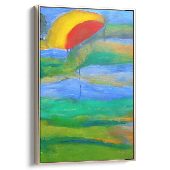 Oceanic Tumult: Abstract Expressionist Blue and Green Canvas Art Print