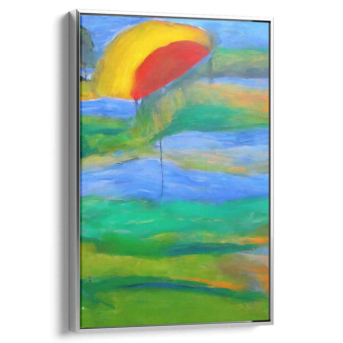 Oceanic Tumult: Abstract Expressionist Blue and Green Canvas Art Print