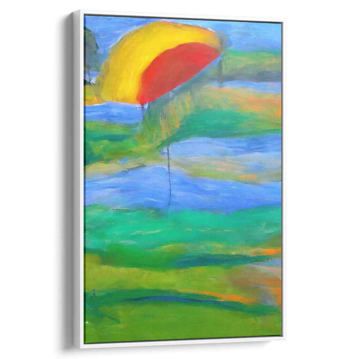 Oceanic Tumult: Abstract Expressionist Blue and Green Canvas Art Print