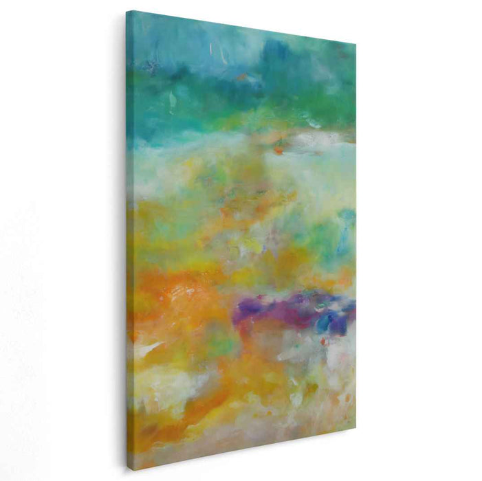 Glowing Color Symphony: Luminous Abstract Canvas Art