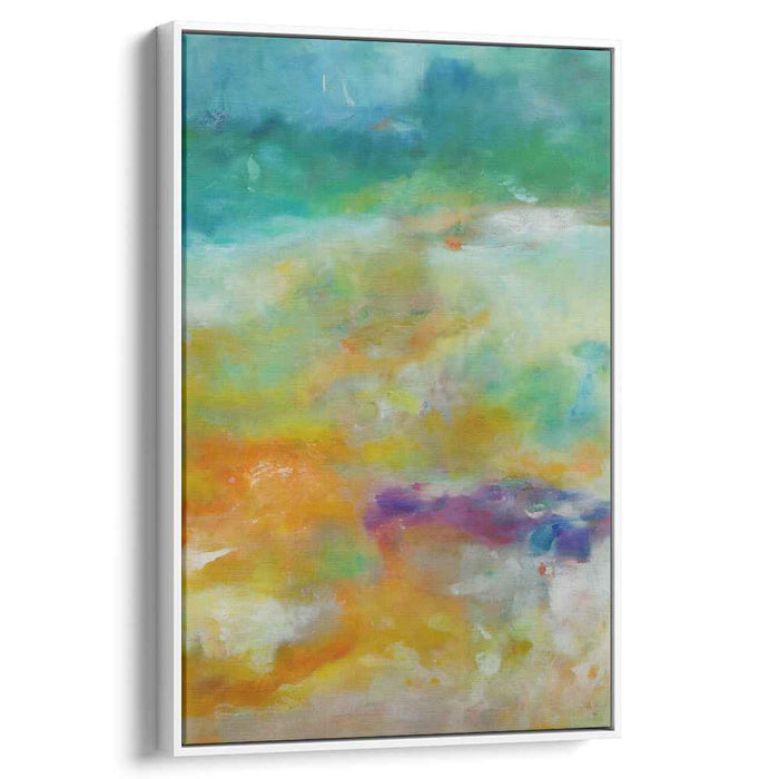 Glowing Color Symphony: Luminous Abstract Canvas Art