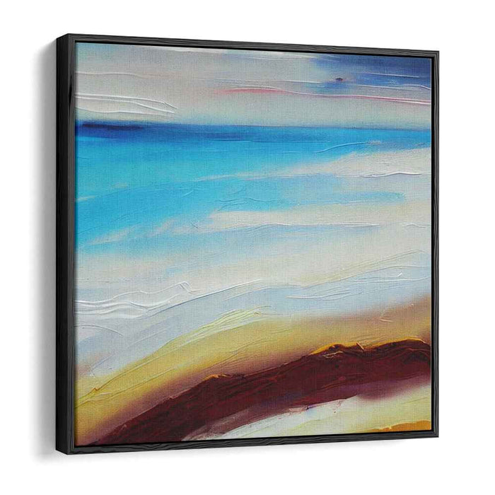 Tranquil Waves Whisper: Tranquil Seascape Canvas Art Print