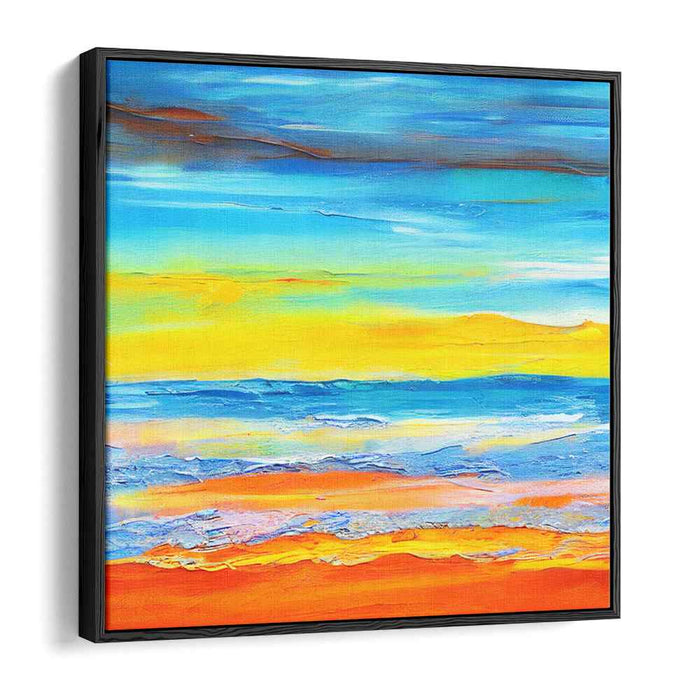 Ripple Mirage: Abstract Ocean Landscape Canvas Art Print