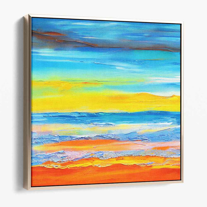 Ripple Mirage: Abstract Ocean Landscape Canvas Art Print