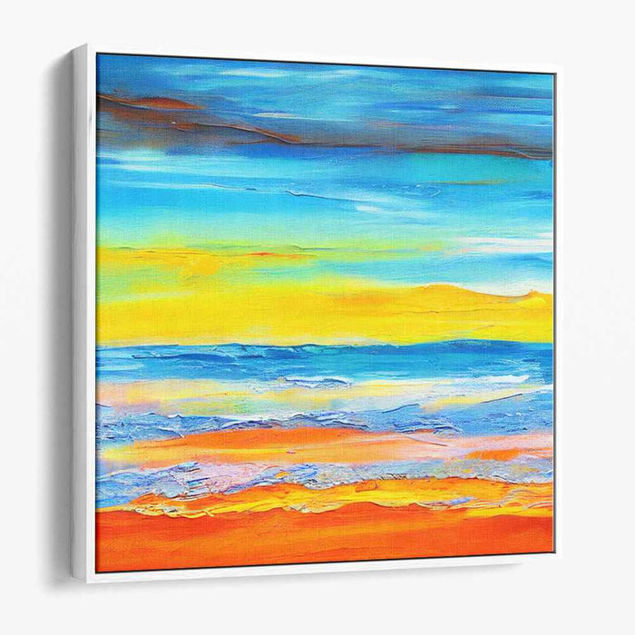Ripple Mirage: Abstract Ocean Landscape Canvas Art Print