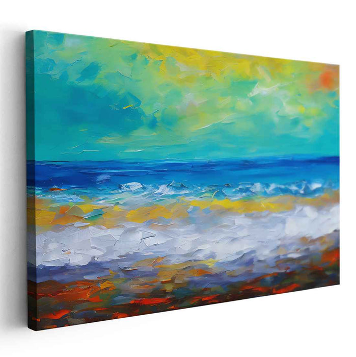 Seaquake: Abstract Expressionist Seascape Canvas Art Print