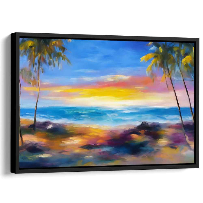 Sand Dunes Melody: Impressionist Beach Canvas Art Print