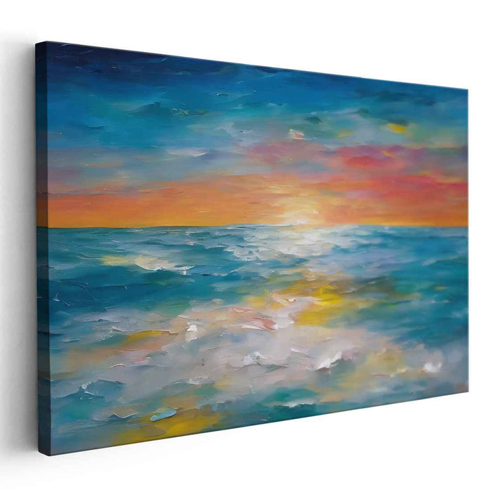 Dawn's Chromatic Melody: A Symphony of Sunrise Colors Canvas Art
