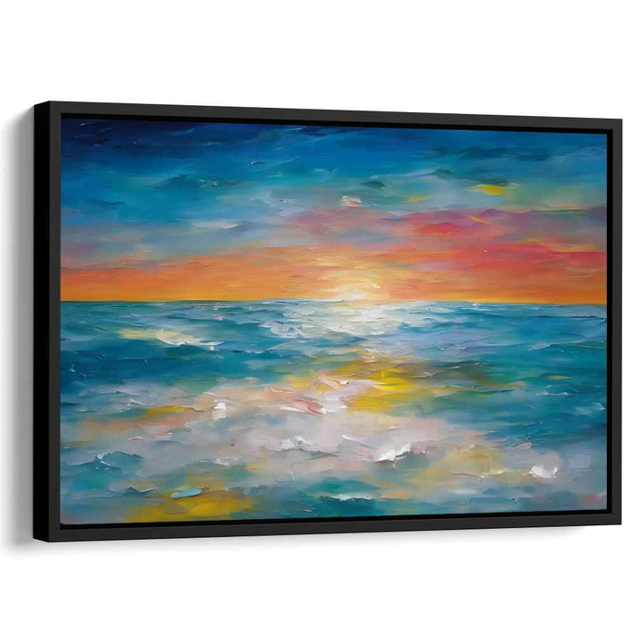 Dawn's Chromatic Melody: A Symphony of Sunrise Colors Canvas Art