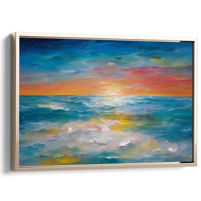 Dawn's Chromatic Melody: A Symphony of Sunrise Colors Canvas Art