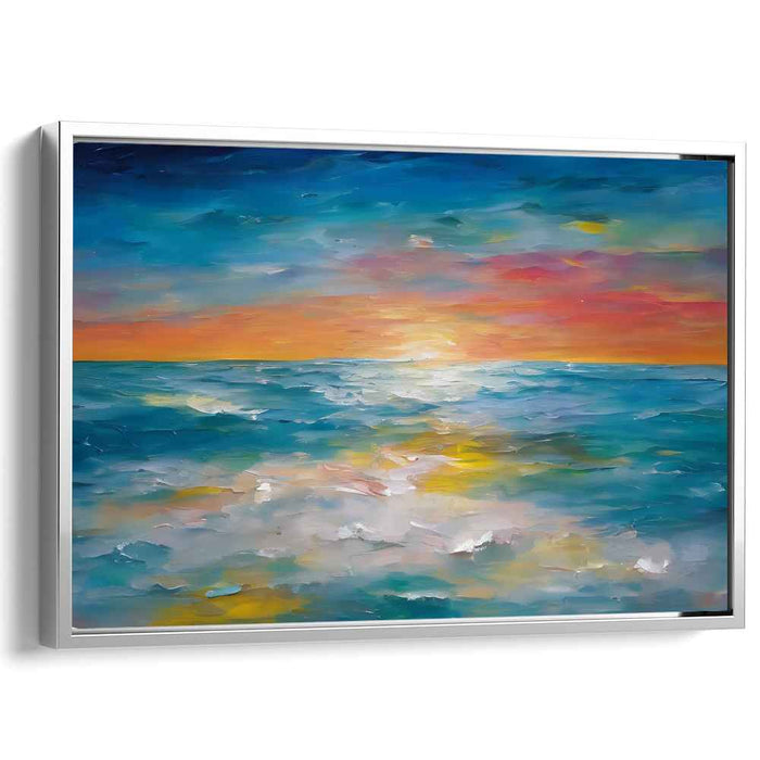 Dawn's Chromatic Melody: A Symphony of Sunrise Colors Canvas Art