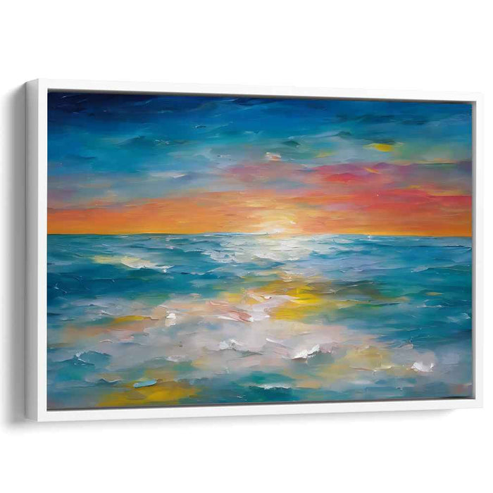 Dawn's Chromatic Melody: A Symphony of Sunrise Colors Canvas Art