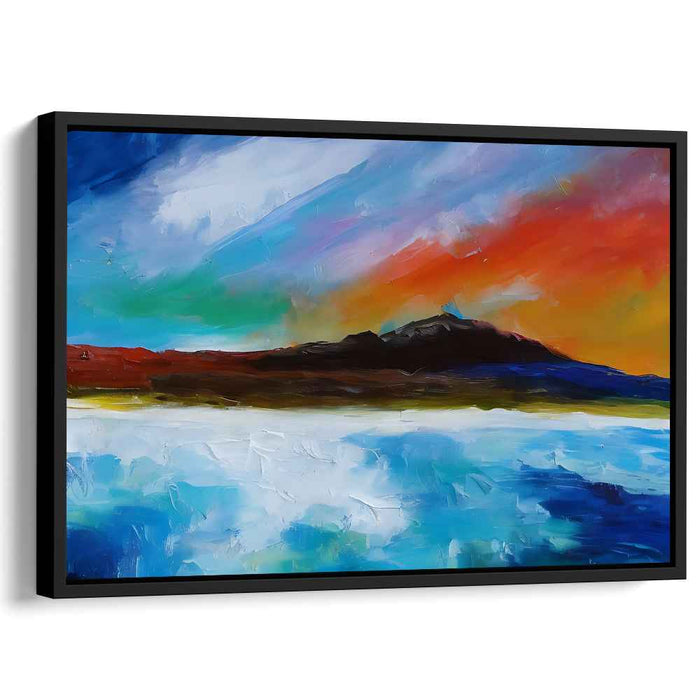 Ethereal Sunsets and Celestial Canopy: Vibrant Horizon and Dynamic Skies Canvas Art Print