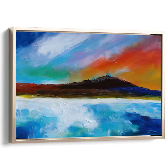 Ethereal Sunsets and Celestial Canopy: Vibrant Horizon and Dynamic Skies Canvas Art Print