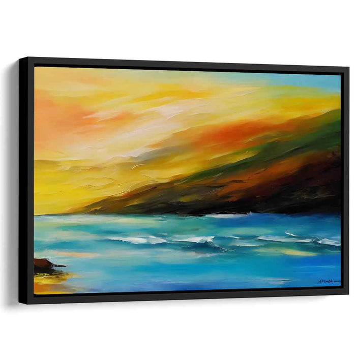 Seaside Moments: Impressionist Coastal Canvas Art Print