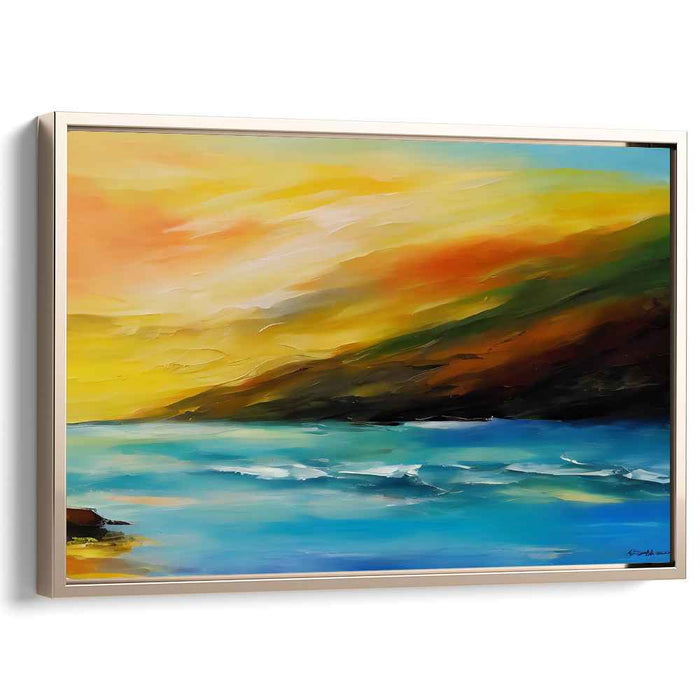 Seaside Moments: Impressionist Coastal Canvas Art Print