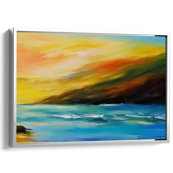 Seaside Moments: Impressionist Coastal Canvas Art Print